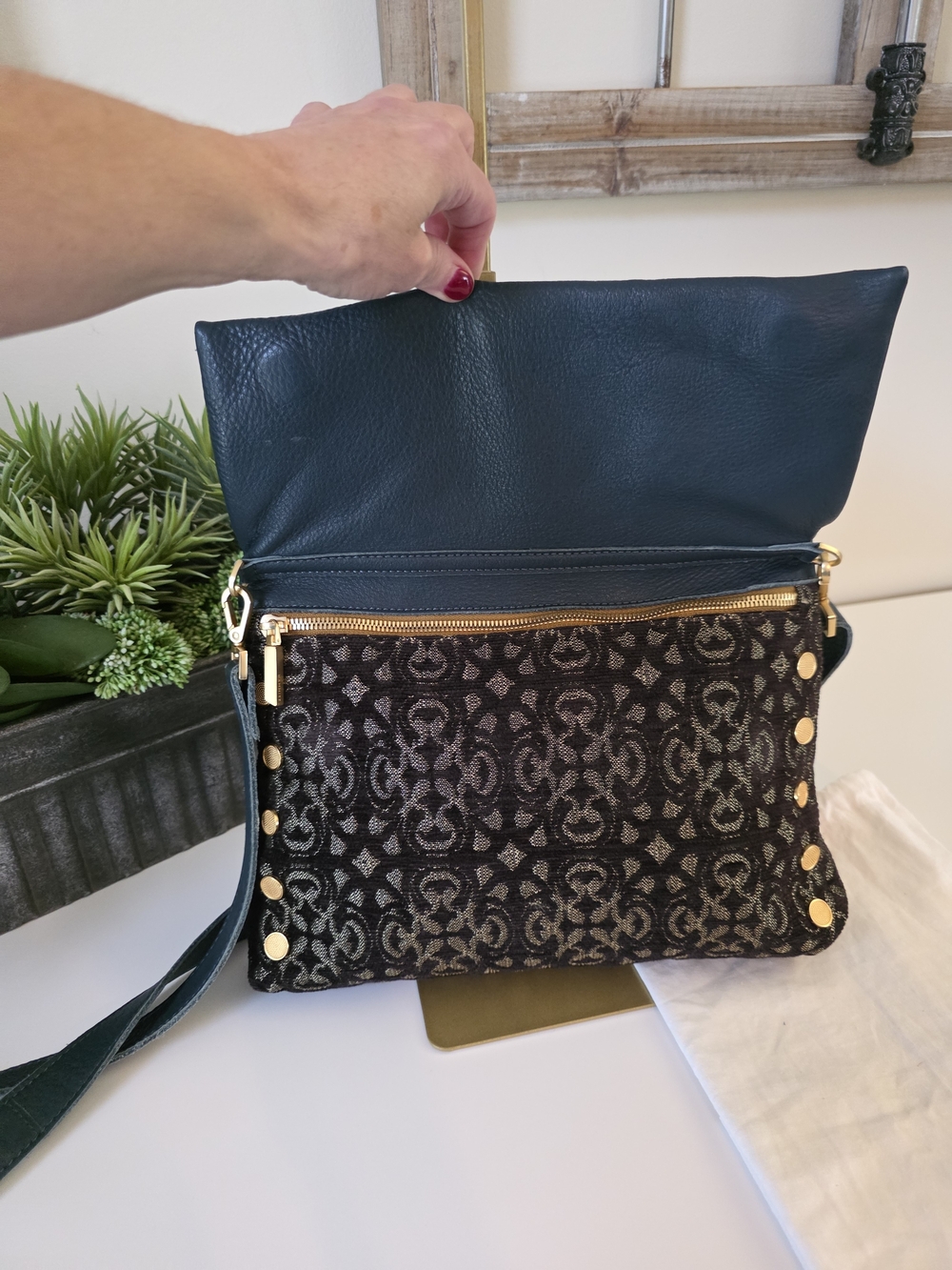 Hammitt VIP Large Antique Atelier Studded Leather Crossbody Special Edition - Picture 12 of 16